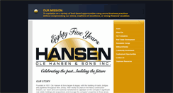 Desktop Screenshot of olehansen.com
